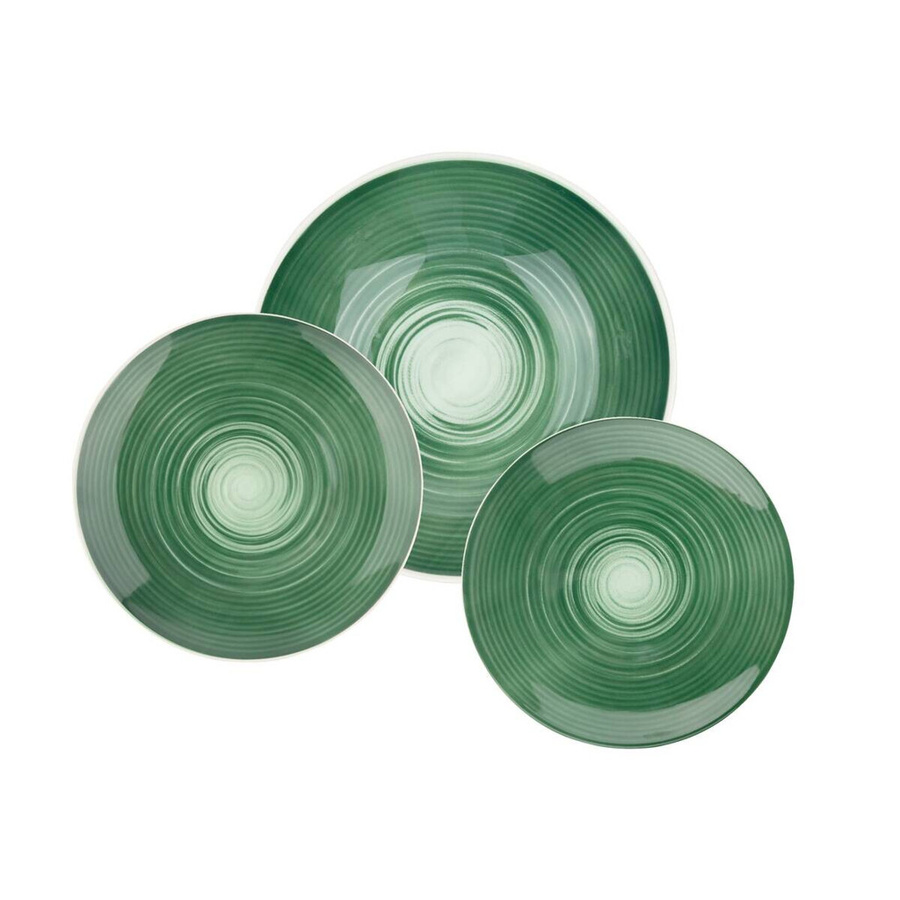 Hermann Miller Geschirrset Spiral Green aus Steinzeug in Grün für 18 Personen - Bild 2