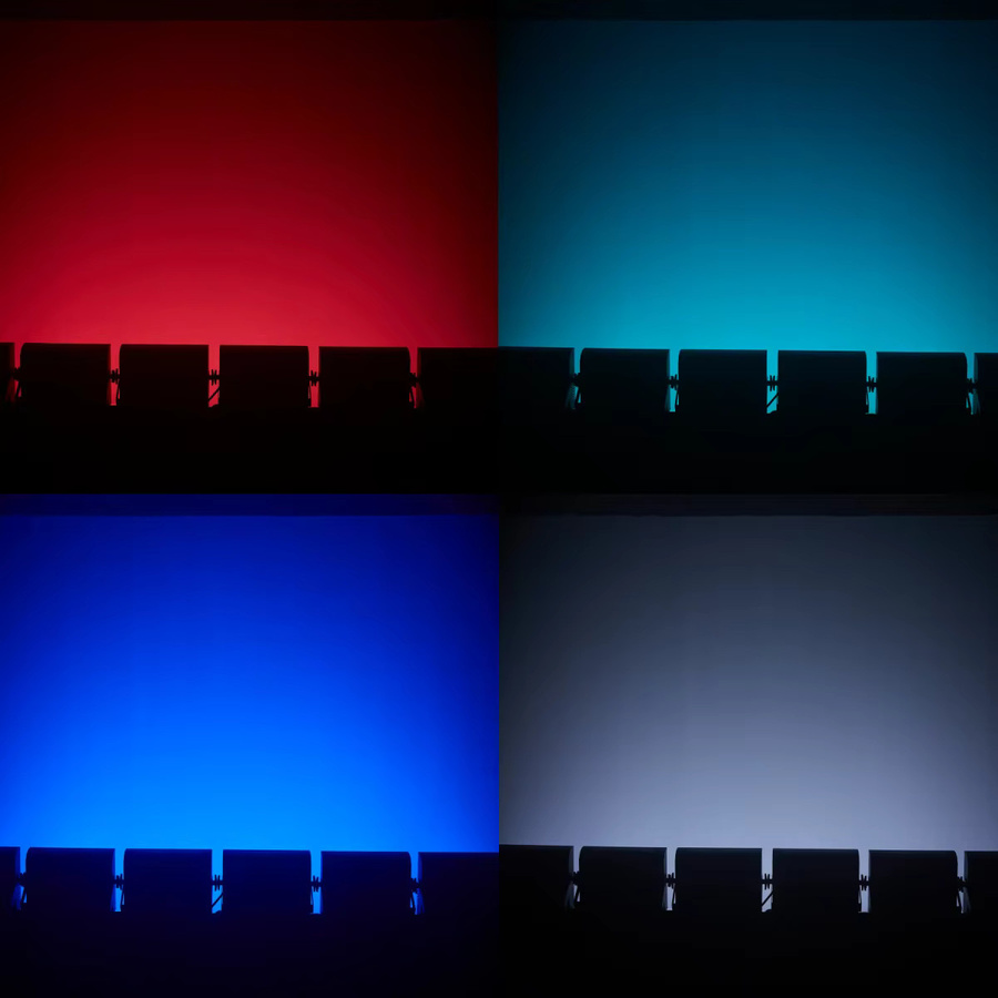 HYULIGHTS 200W LED RGBW 4in1 DJ Wash Bar mit Stroboskop-Effekt und DMX-Steuerung in Schwarz - Bild 3