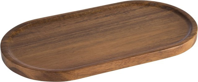 APS Servierbrett aus Holz oval in Braun, L x B x H: 28,5 x 15,5 x 1,5 cm - Bild 1