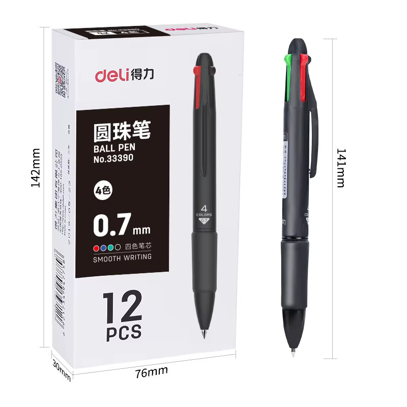 12er Set Kugelschreiber mit 0,7 mm Spitze in Blau und Schwarz für Büro und Studium - Bild 4