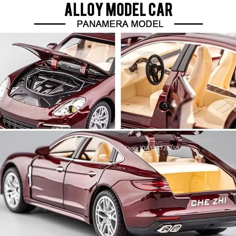 RMZ city Panamera Cayenne S Automodell, Maßstab 1:24, Metall, mit Licht und Sound - Bild 2