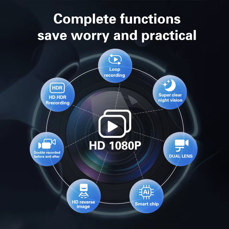 Baideluo Full HD 1080P Autorecorder mit Streaming-Funktion und 32G Speicherkarte in Schwarz - Bild 3