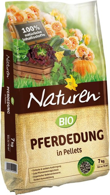 Naturen Bio Pferdedung Pellets für Zier- und Nutzpflanzen, Beete, Hochbeete und Rasen, 7 kg - Bild 1