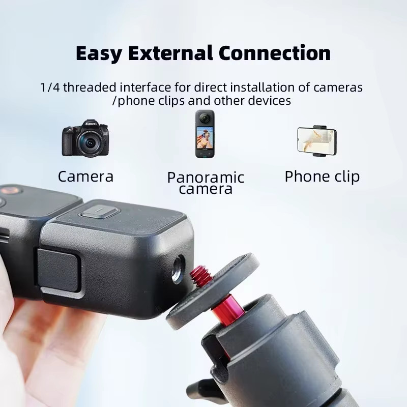 DJI Handheld Selfie-Stick Stativ für Osmo Pocket 4/3 Action-Kamera Zubehör in Schwarz - Bild 3