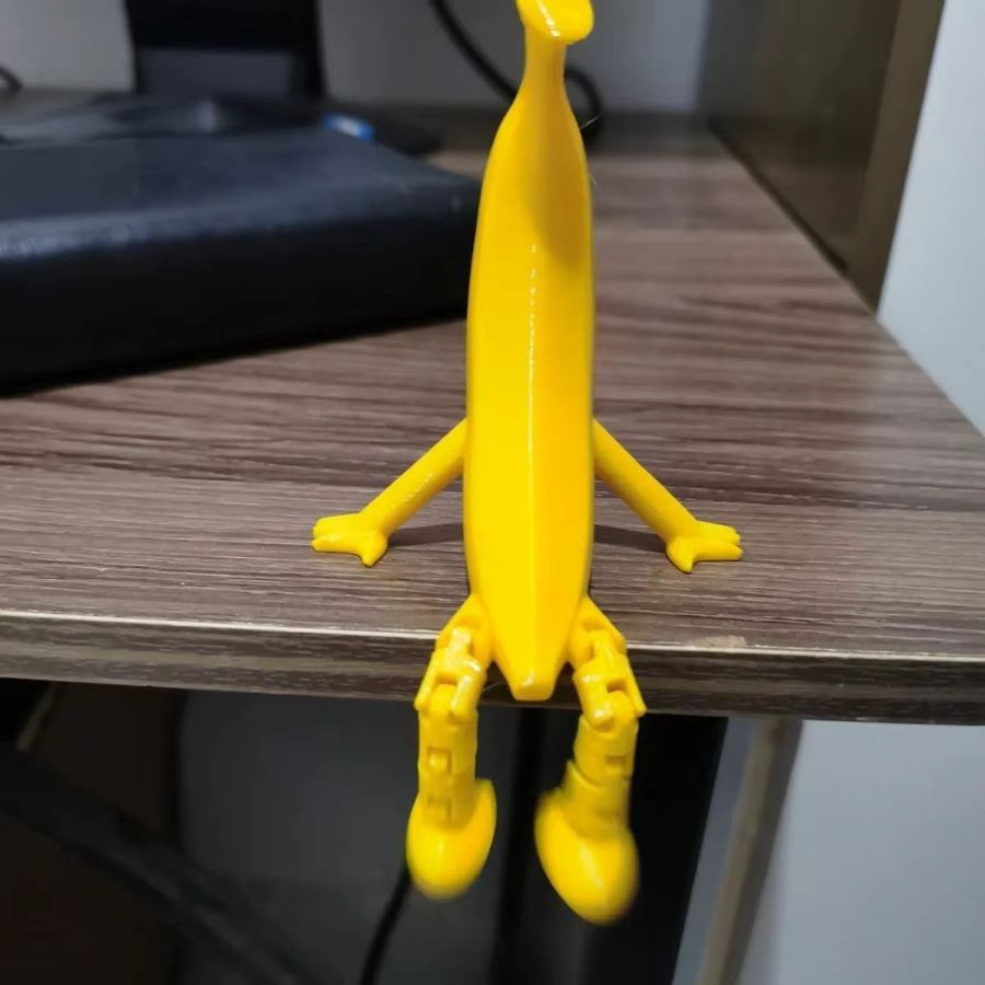 RBXC Banana Man Figur in Gelb, 3D-gedruckter beweglicher Schreibtischbegleiter aus Kunststoff für den Schreibtisch - Bild 2
