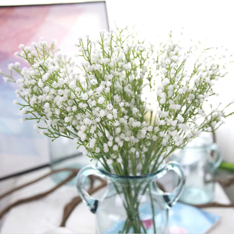 Künstliche Gypsophila Blumen in Weiß für Dekoration, Hochzeit und DIY-Projekte, 2 oder 4 Stück - Bild 2