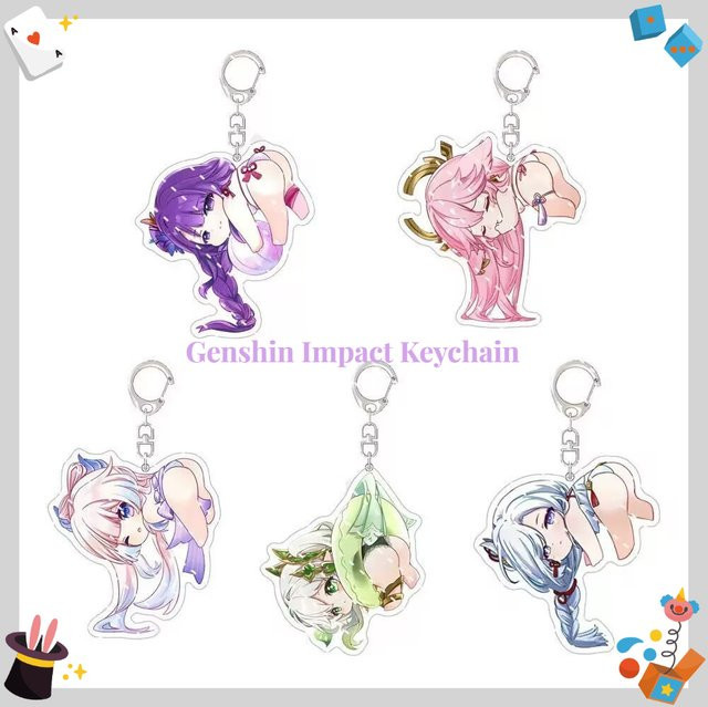 Genshin Impact Acryl Schlüsselanhänger, Anime Cosplay, Unisex - Bild 1