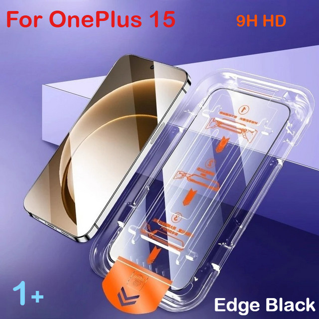 OnePlus 15 und OnePlus Ace 6 Displayschutzfolie aus 9H HD Glas, transparent, inklusive einfachem Installationswerkzeug für staubfreie Montage - Bild 1
