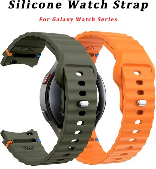FancyWrist Uhrenarmband Silikon, orange, Samsung Galaxy Watch - Bild 1