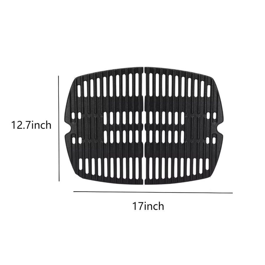 Weber Gusseisen-Grillplatten-Set für elektrische Q100, Q1000 und Q1200 Modelle in Schwarz - Bild 2