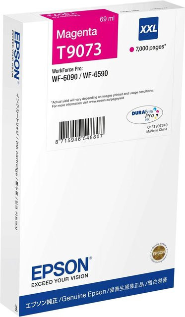 Epson T9073 Magenta Tintenpatrone XXL für WorkForce Pro WF-6090 und WF-6590 (69 ml) - Bild 1