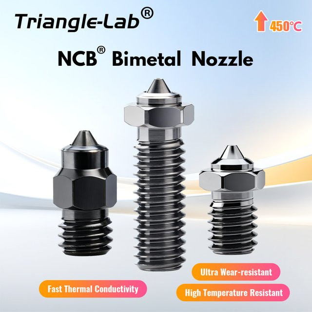 Trianglelab NCB Düse V6 Volcano MK8 mit DLC-Beschichtung aus Bimetall und gehärtetem Stahl für Voron3D - Bild 1