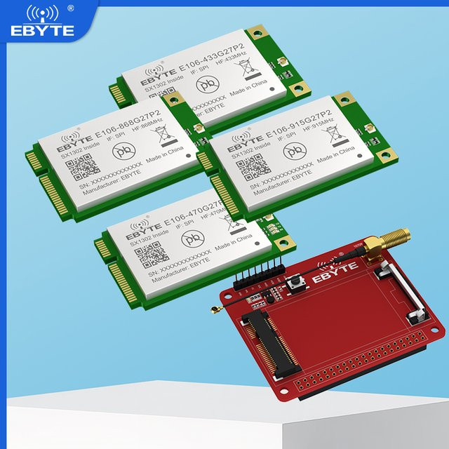 EBYTE SX1302 LoRa Gateway RF-Modul mit PCI-e Standardschnittstelle und SPI, Frequenzen: 868/470/433/915 MHz, 27 dBm, Industriequalität - Bild 1