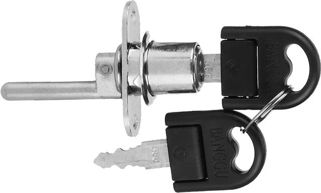 Fishine Schloss für Schubladen und Schränke mit Schlüsseln, 2 Stück, Silber, Kopfbreite: 19 mm - Bild 1