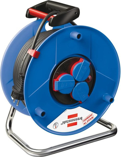 Brennenstuhl Kabeltrommel Garant IP44 Blau mit 25 m Kabellänge und 3 Steckplätzen - Bild 2