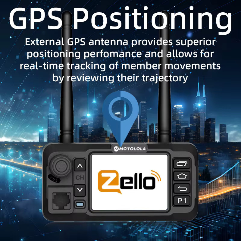 Motorola Mini Zello Android 4G kabellose Auto-Gegensprechanlage mit Touchscreen, Bluetooth, GPS und Wi-Fi in Schwarz - Bild 4