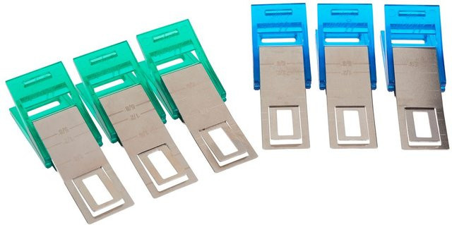 Taylor Seville Magic Clips Stoffklammern in Silber und Multicolour, 6 Stück, Größe Big - Bild 1