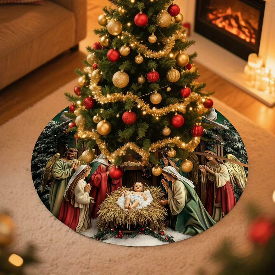 VIKAMA Weihnachtsbaumrock in Mehrfarbig für deine Weihnachts- und Neujahrsdekoration im Innen- und Außenbereich - Bild 2