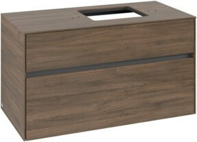 V&B Waschtischunterschrank Collaro in Arizona Oak mit Waschbeckenanschluss rechts, B/T/H: 100 x 54,8 x 50 cm - Bild 1