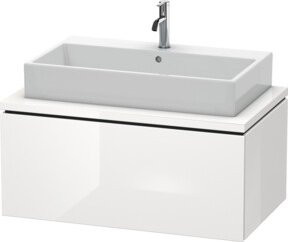 Duravit Waschtischunterschrank L-Cube in Weiß Hochglanz mit 1 Auszug für Konsole, Breite: 92 cm, Tiefe: 54,7 cm, Höhe: 40 cm - Bild 1