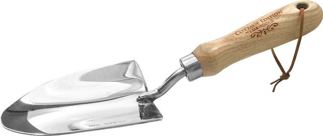 LUX-TOOLS Handschaufel Cottage Edition mit Holzgriff aus Eschenholz in Silber, Länge: 32 cm - Bild 1