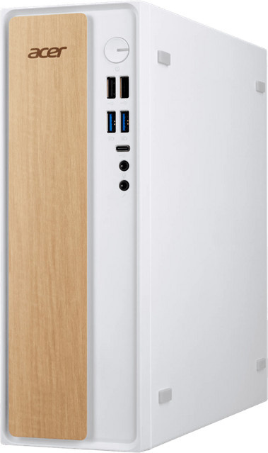 Acer Aspire XC101-13H5U SFF Desktop-PC mit Intel Prozessor, 512 GB SSD und 16 GB RAM in Weiß und Braun - Bild 1