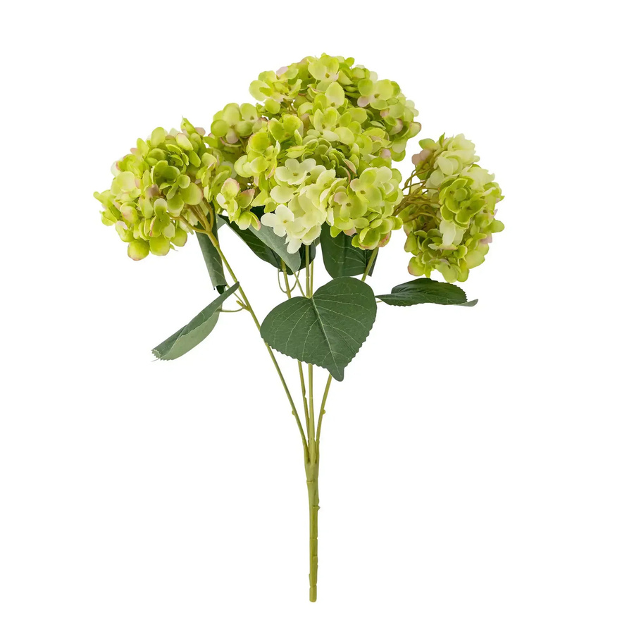 Bloomingville Hortensienstiel in Weiß und Grün mit floralem Design - Bild 1