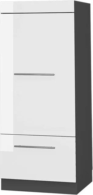 Vicco Mikrowellenschrank Fame-Line Küchenschrank in Anthrazit und Weiß Hochglanz mit Breite: 60 cm - Bild 2