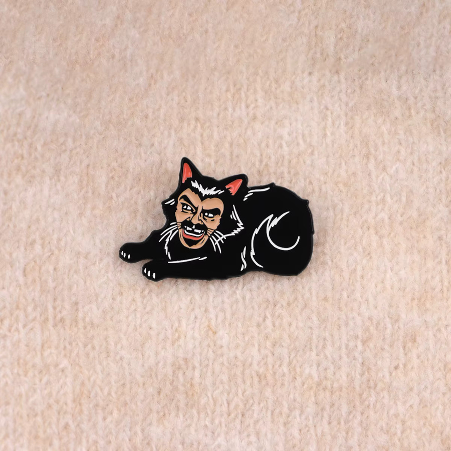 Ramulus Brosche Katze, Emaille, Bunt, Unisex - Bild 2