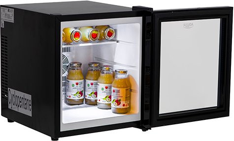 Adler Thermoelektrischer Kühlschrank mit schwarzem Glas, 28 l Fassungsvermögen, LED-Innenbeleuchtung, B/T/H: 49 x 43 x 51 cm - Bild 1