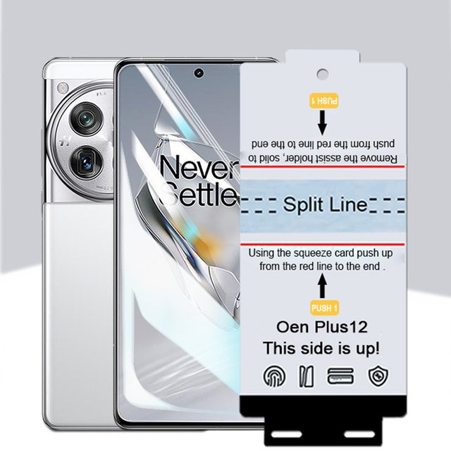 3er-Pack OnePlus Hydrogel Display Schutzfolie aus weichem TPU, transparent, inklusive Werkzeug für OnePlus 15 13 13T 12 12R 11 Nord 5 4 ACE 5 Pro - Bild 1