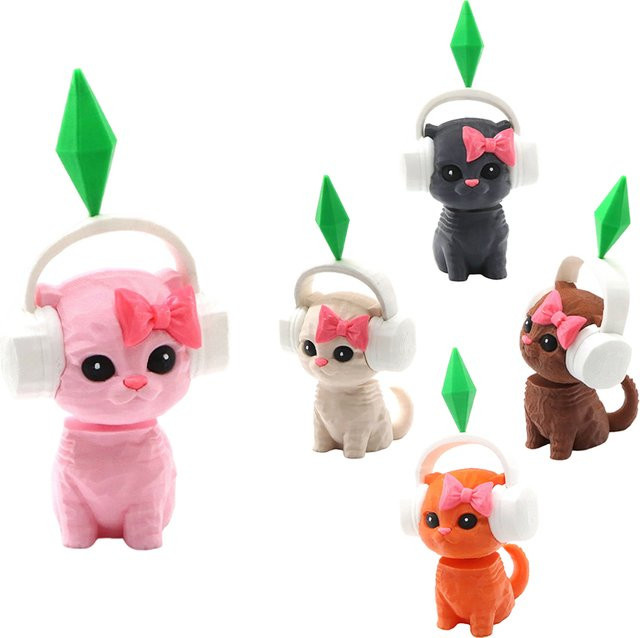 Bandai The Sims Tanzende Katzen-Autofigur, Einzelfigur - Bild 1