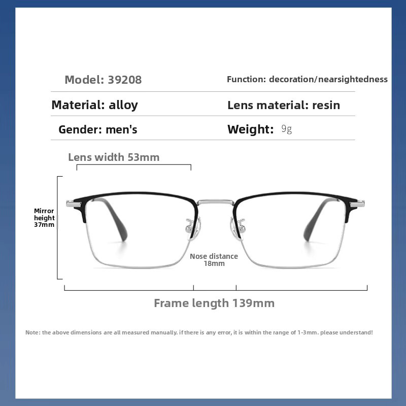 SZTZX Lesebrille, Vollrand, rechteckig, Herren, Blaulichtfilter - Bild 4