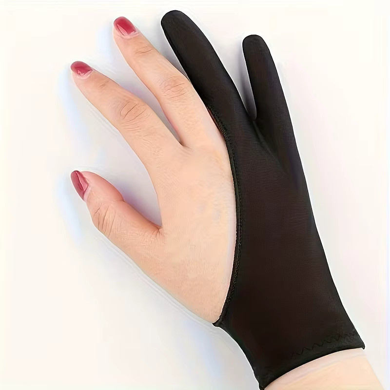 Schutzhandschuhe für Malerei und Skizzen in Schwarz mit Zwei-Finger-Design zur Vermeidung von Schmutz und Schweiß - Bild 4