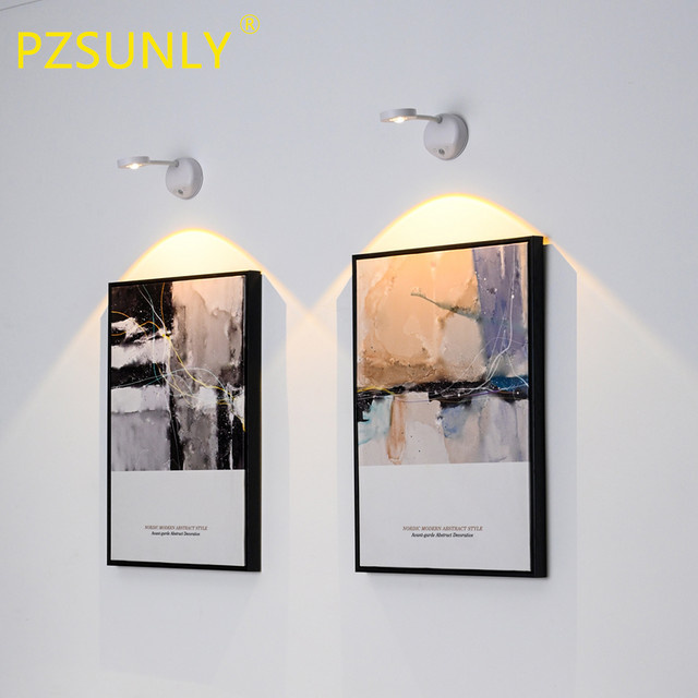 PZSUNLY intelligente LED Wandleuchte mit Bewegungssensor, USB wiederaufladbar und dimmbar, weiß - Bild 1