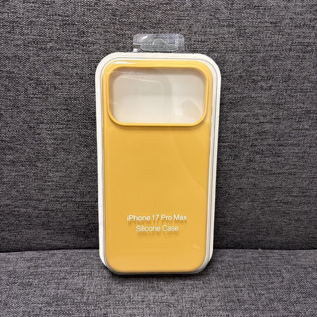 KH Flüssigsilikon Schutzhülle für iPhone 17 Pro, iPhone 17 Air, Pro Max, 16, 15, 14, 13, 12 in Gelb - Bild 1