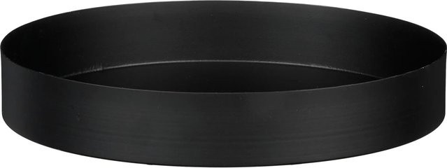 Rundes Tablett Passo von Mica Decorations in Schwarz, Durchmesser: 23,5 cm, Höhe: 3,5 cm - Bild 1