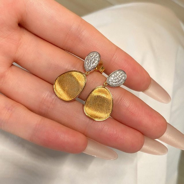 YIRAN Jewelry Ohrstecker, Kupfer, beige, Zirkonia, Damen - Bild 1