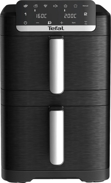 Tefal Easy Fry Crispy Dual Stack Heißluftfritteuse mit Dual Zone Technologie in Schwarz - Bild 1