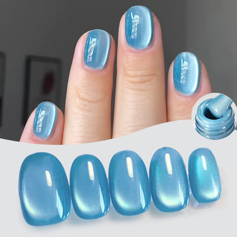 BORN PRETTY Nagellack Gel, Blau, Schimmernd, 10 ml - Bild 2
