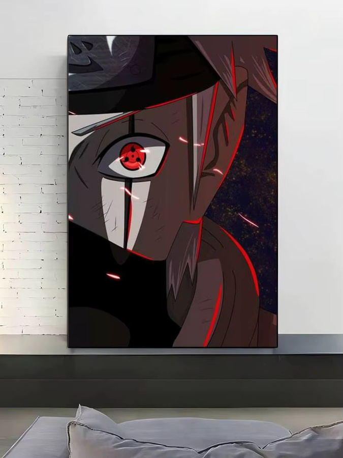 Selbstklebendes Wandkunst-Poster aus Leinwand mit Naruto Hatake Kakashi Motiv in Mehrfarben - Bild 7
