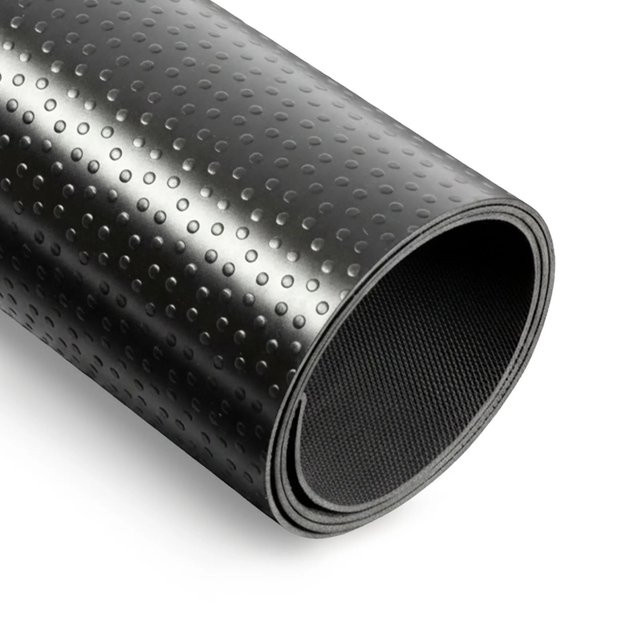 KARAT PVC-Bodenbelag Dots in Schwarz, geometrisches Design, B/T/H: 120 x 200 x 0,2 cm - Bild 1