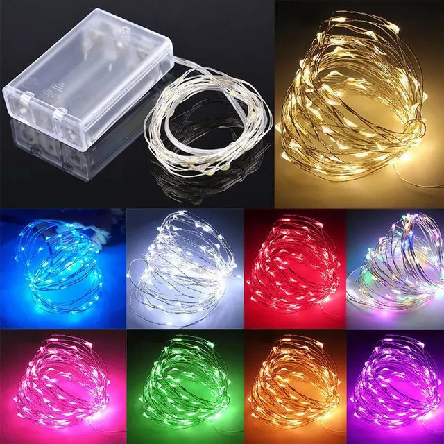 OKAL RED EAST LED Kupferdraht Lichterkette in Gold/Messing für Weihnachten, Hochzeit und Party - Bild 1