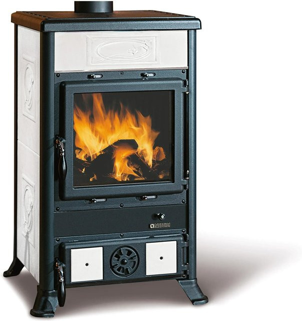 La Nordica-Extraflame Rosella R1 Kaminofen in Weiß mit Keramik und 8,8 kW Leistung - Bild 1