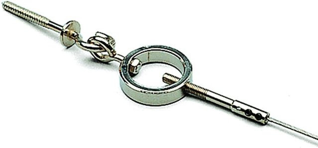 Gardinia Seilspanngarnitur mit Ring aus Stahl in Silber Chrom, 5 m - Bild 1