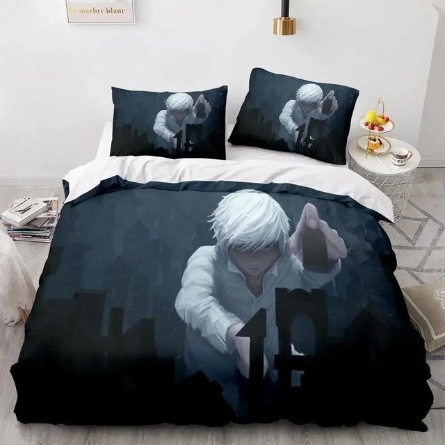 Death Note Bettwäsche Set mit 3D-Druck aus Mikrofaser, Schwarz, B/H: 135 x 200 cm - Bild 1