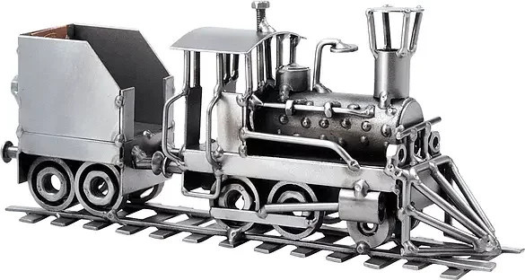 Hinz und Kunst Lokomotive, Metall, Grau - Bild 1