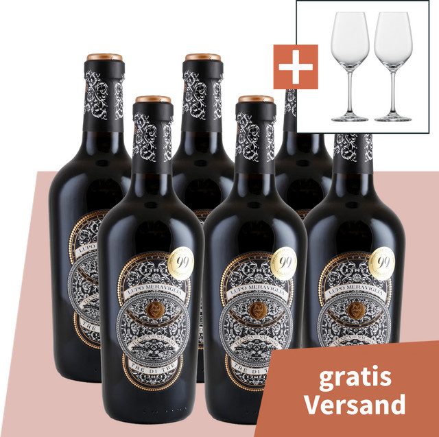 Ti amo, Rotwein, trocken, Vigneti del Salento, 6 x 0,75 l - Bild 1