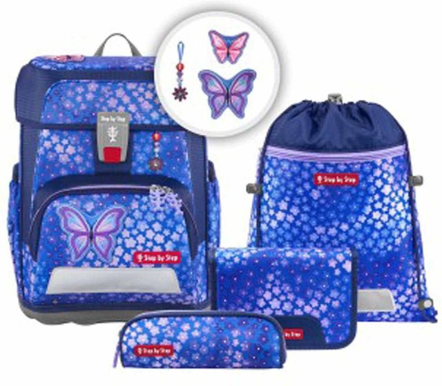 Step by Step CLOUD Schulranzen-Set 5-teilig Butterfly Maja in Lilac und Blue - Bild 1