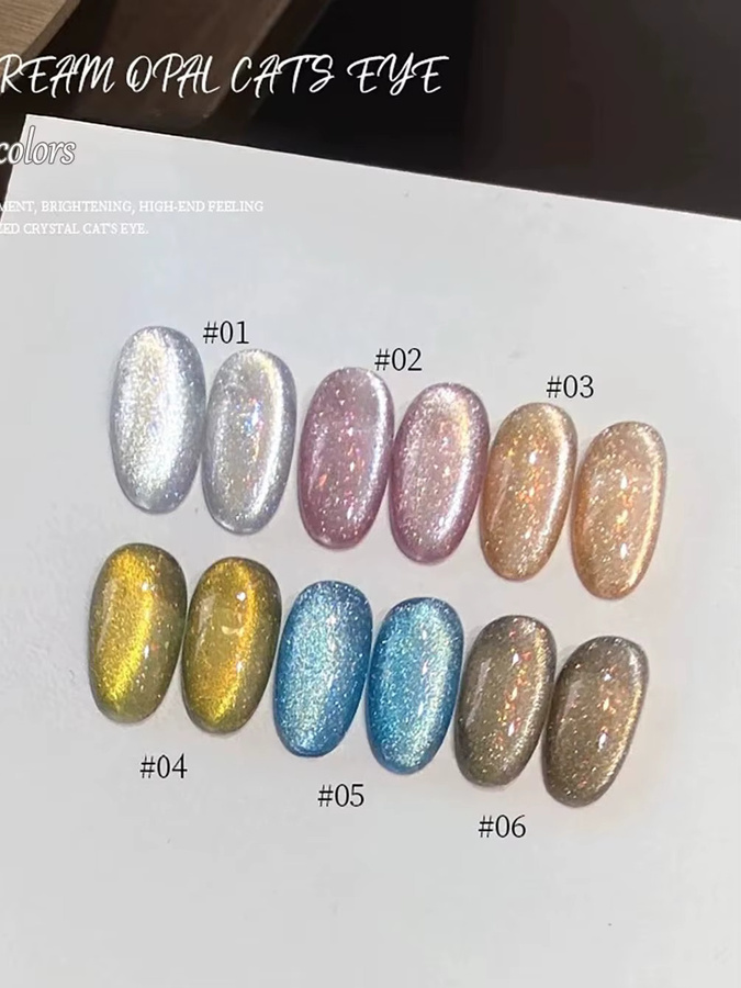 SHAKA Daydream Katzenauge Gel-Nagellack, Blau Silber, Schimmernd - Bild 2
